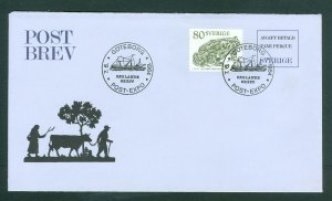 Sweden. Stationery,Post Letter. 1984.Post-Expo.Cancel:Sailing Ships.80 Ore Frog