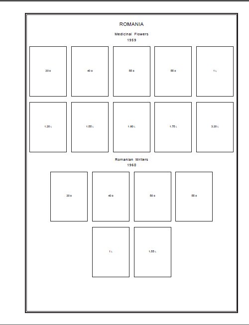 ROMANIA STAMP ALBUM PAGES 1858-2011 (847 PDF digital pages)