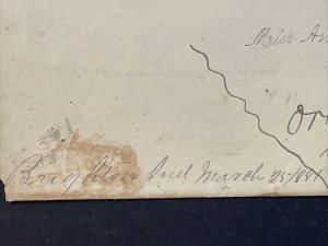 1881 Brighton, IN Manuscript Cancel (DPO) to Greenfield Mills and Forwarded