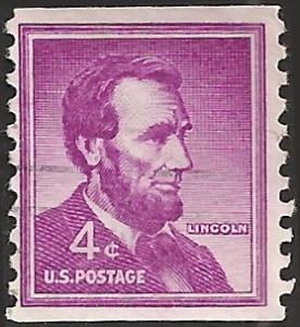 # 1058a DRY PRINT SMALL HOLES USED ABRAHAM LINCOLN