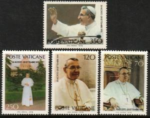 VATICAN 641-644. POPE JOHN PAUL I. MINT, NH. F-VF. (447)