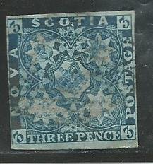 Nova Scotia 2  used  VF 1851-57  PD