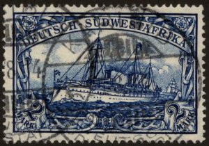 German 1914 SW Africa KARIBIB DSWA Mi30 Wmk 2 Mark Yacht 104332