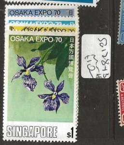 SINGAPORE    SG128-131   FLOWERS, OSAKA EXPO   SET  MNH          P0107A H