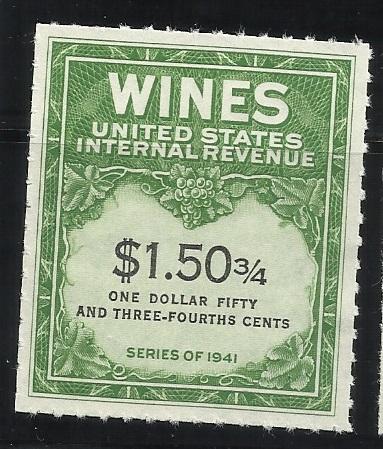 RE195 Mint $1.50 3/4 NGAI Wines Series 1941