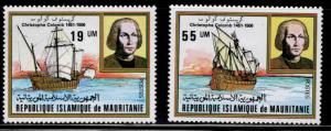 Mauritanie Scott 491-492 MNH** 1981 Columbus stamp set