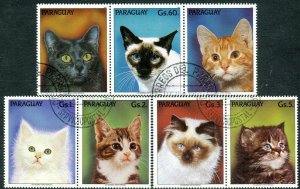 256a - Paraguay - Cats - Fauna - Used Set + Label