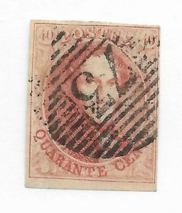 Belgium #12 Small Thin - Used - Stamp CAT VALUE $150.00
