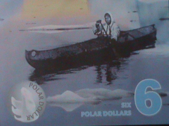 ​ARCTIC TERRITORIES-2013-$6 POLAR DOLLAR-POLAR WOLVES-POLYMER NOTE UN-CIR-VF