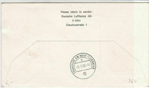 Rep. Tunisia 1966 1st Flight LH733 Tripoli-Tunis-Frankfurt Stamps Cover Rf 29367