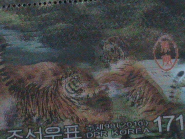 KOREA-2010-SC#4893 LOVELY TIGR & CUBS  MNH 3D STAMP-S/S-VF-RARE-HARD TO FIND