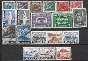 COLLECTION LOT 21537 ICELAND 19 MH/UNG STAMPS 1939+ CV+$21