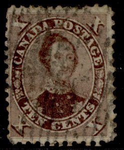 CANADA - Colony of Canada QV SG35, 10c brownish purple, USED. Cat £120.