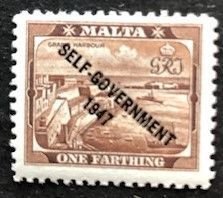 Malta 208 MH, Overprint