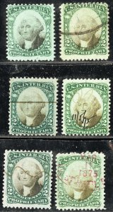 US Stamps # RB2a+b Revenue Used F-VF 3 Used Sets