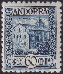 Andorra Spanish 1937 Sc 34 MNH**