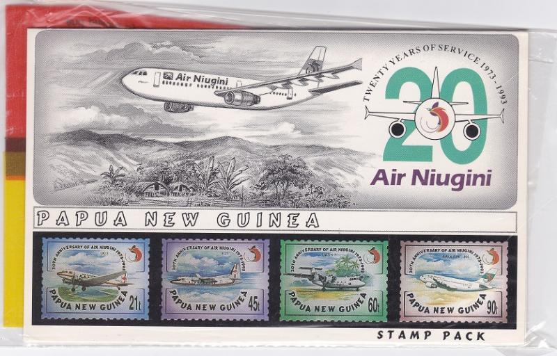 PNG 1993 Air Niugini SG#696-699 Post Office Pack