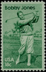 1981 18c Bobby Jones, Golfer & Lawyer Scott 1933 Mint F/VF NH