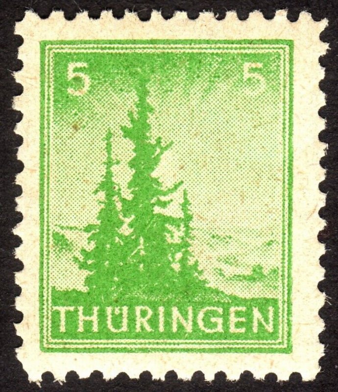 1945, Germany, Soviet Occupation of Thuringia 5pfg, MNH, Sc 16N3