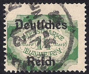 Bavaria #O65 1 1/4M Official Coat of Arms Stamp used F