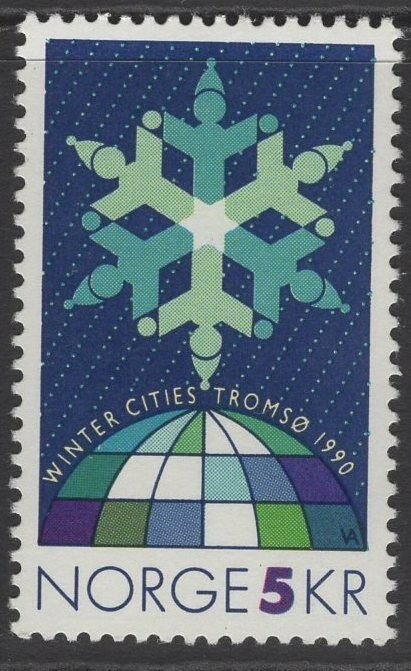 NORWAY SG1071 1990 WINTER CITIES EVENTS MNH