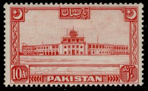 PAKISTAN GVI SG50, 10a scarlet, M MINT. Cat