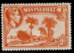 MONTSERRAT GVI SG104a, 2d orange, NH MINT.