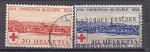 J38580, jlstamps 1939 switzerland set used #268-9 geneva