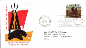 Canada 1970 FDC - 50th Anniversary Group Of Seven - Ottawa, Ont - J3985