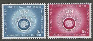 United Nations  Scott 53-54  MNH  Complete