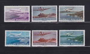 Turkey C12-C17 Set MNH Planes