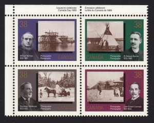 HISTORY = PHOTOGRAPHY 150 = Canada 1989 #1240a MNH UL Block of 4