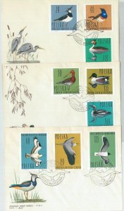 75735 - POLAND  - POSTAL HISTORY - Set of 3 FDC Covers -  Birds 1964