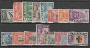 SARAWAK SG171/85 1950 DEFINITIVE SET MTD MINT