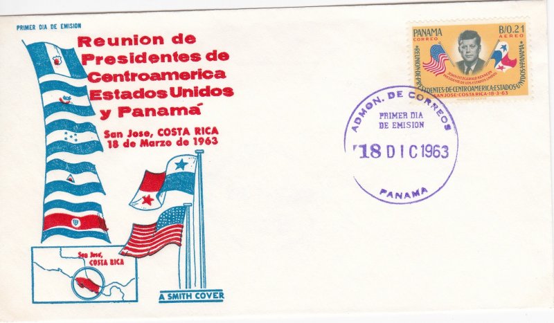 Panama # C294, John F. Kennedy & Flags, First Day Cover