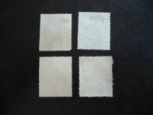 Stamps - Australia - Scott# 21,23,24,28 - Used Part Set of 4 Stamps