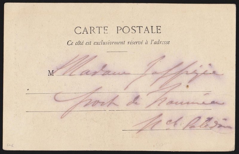 NEW HEBRIDES - FRENCH 1905 Postcard franked Sydnicate Francais 5c. Scarce. 