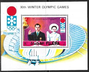 FUJEIRA 1971 5R SAPPORO JAPAN Olympics Souvenir Sheet Mi.BLK64A MNH