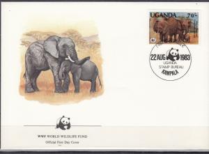 Uganda - African Elephant , FDC - (1584)
