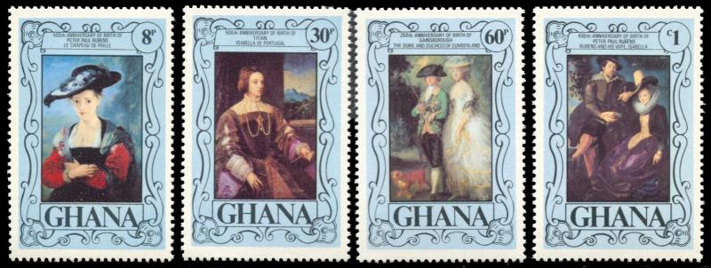 Ghana 626-629, MNH, Painter Birth Anniversaries