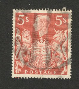 GB - UNITED KINGDOM - USED STAMP - GEORGE VI - 5 Sh