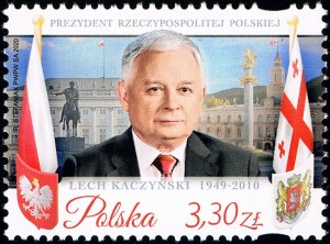 Poland 2020 MNH Stamp Death of President Lech Kaczynski Joint Issue Georgia