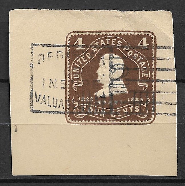 1903 ScU390 4¢ Grant used cut square