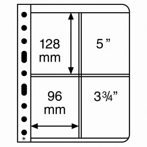 Lighthouse VARIO Stock Sheet Double Sided 4 Pocket Protector Pages Size: 2ST 4004117952517