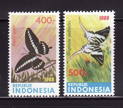 Indonesia 1371-1372 Set MNH Butterflies (C)