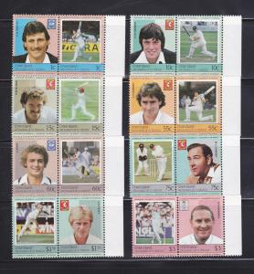 St Vincent Grenadines Union Island 126-133 Set MNH Cricket B