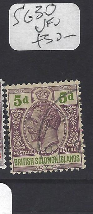 BRITISH SOLOMON ISLANDS (P1210B)  KGV   5D   SG 30   VFU