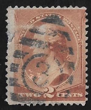 210 2 cents SUPER Fancy Cancel Stamp used F