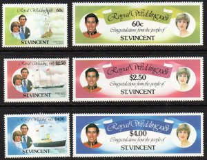 St. Vincent Sc #627-632 MNH