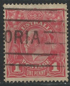 Australia 1914 - 1d Single Crown watermark - SG21 used